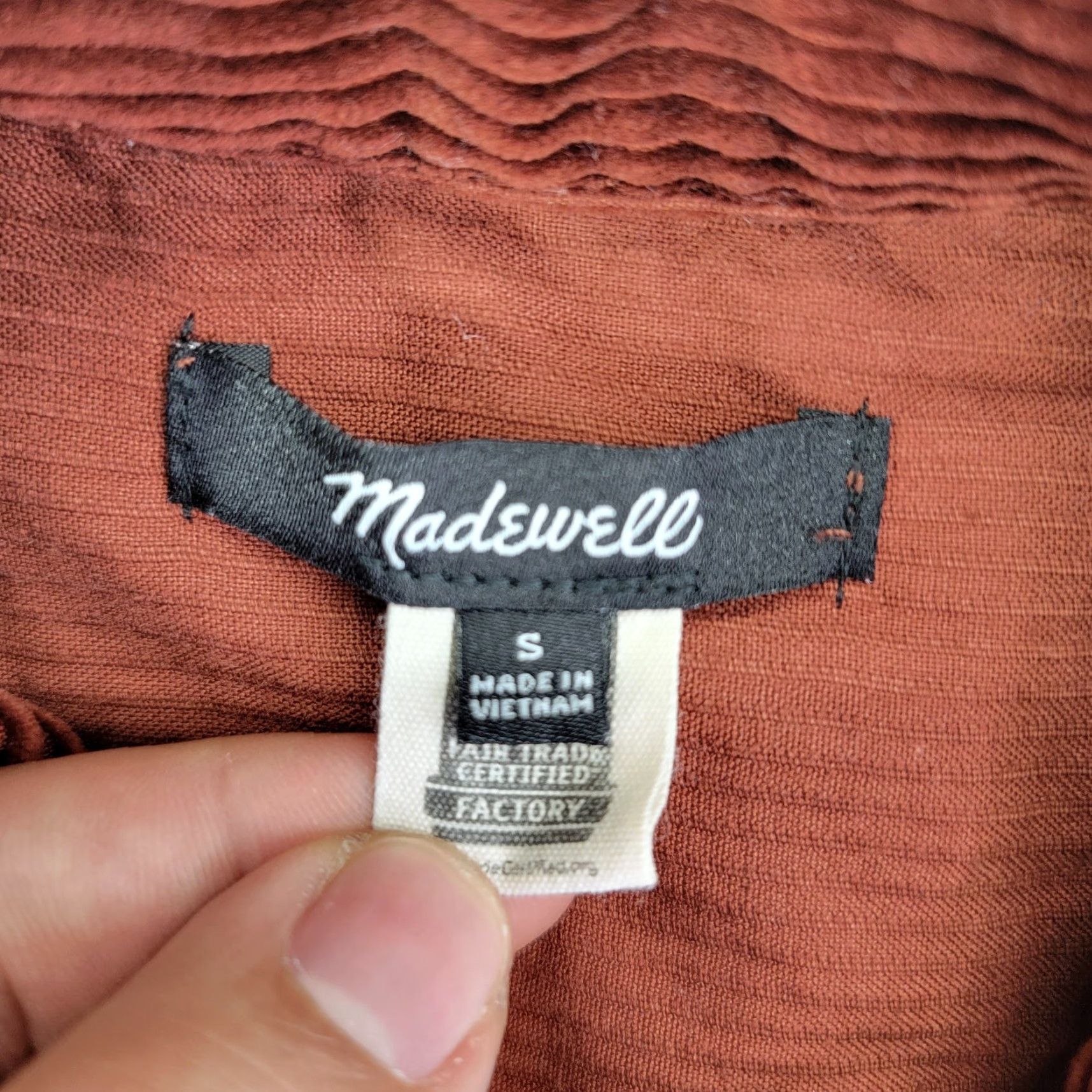 Madewell Madewell Jacket Womens Small Brown Corduroy Collared Pockets Button Mid-Length Fall Winter Size S / US 4 / IT 40 - 2 Thumbnail
