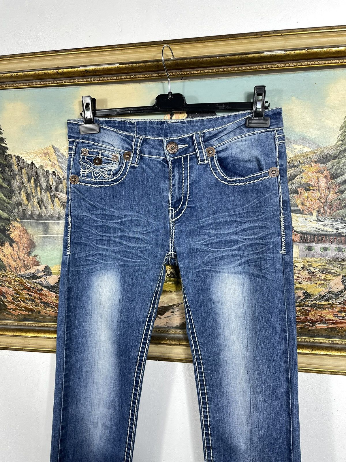 True Religion × Vintage True Religion Vintage Y2k Blue Denim Jeans Pants Drip Swag Size 30" / US 8 / IT 44 - 5 Thumbnail