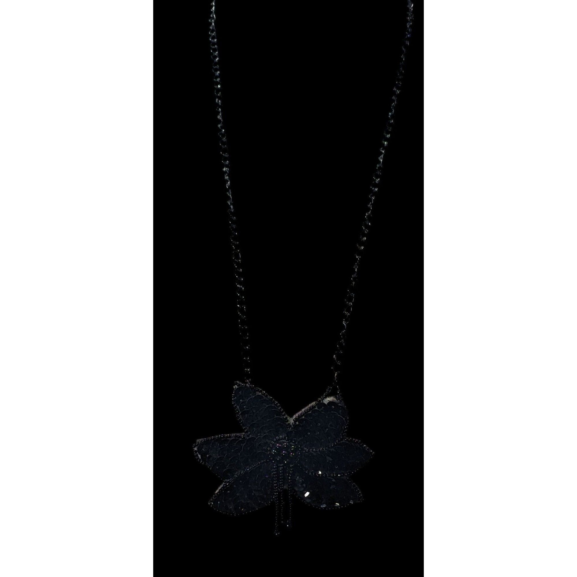 Other Gothic Floral Beaded Sequin Pendant Necklace Size ONE SIZE - 8 Thumbnail
