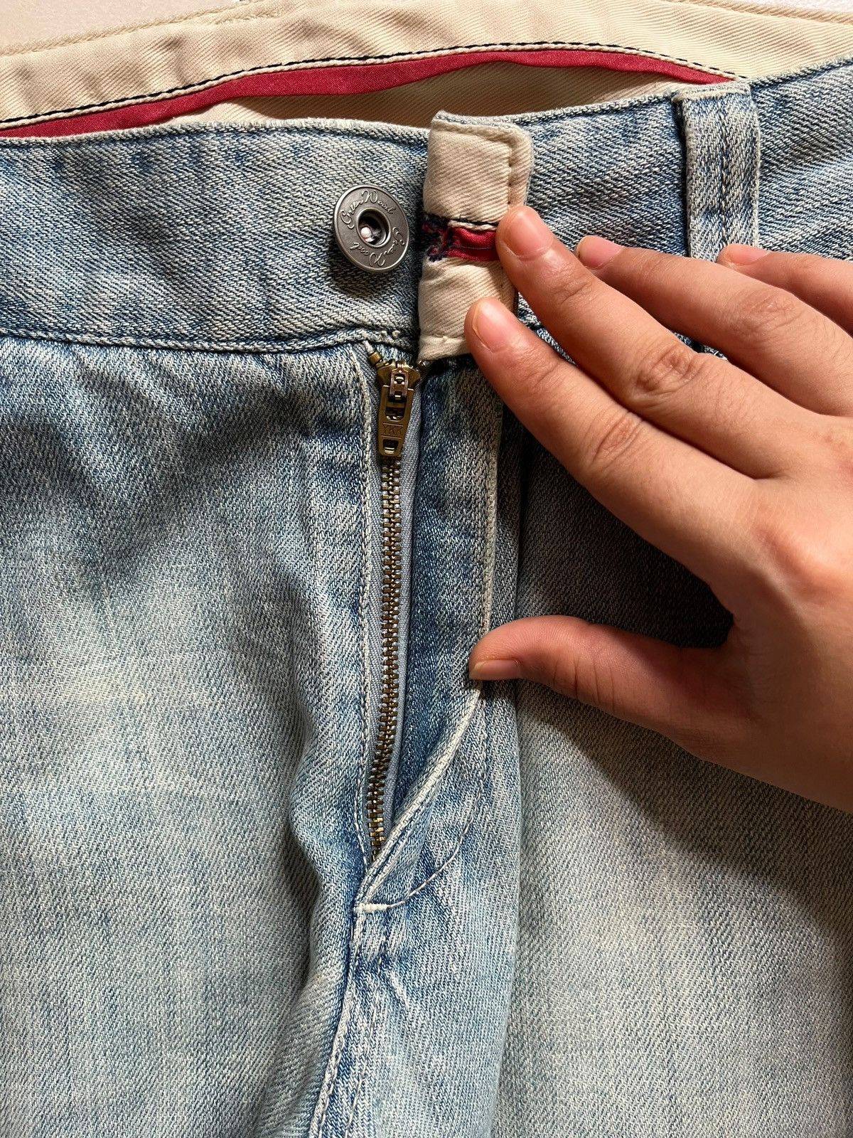 Japanese Brand Vintage Japanese Brand Buckle Back Carpenter Baggy Jeans Size 29" - 3 Thumbnail