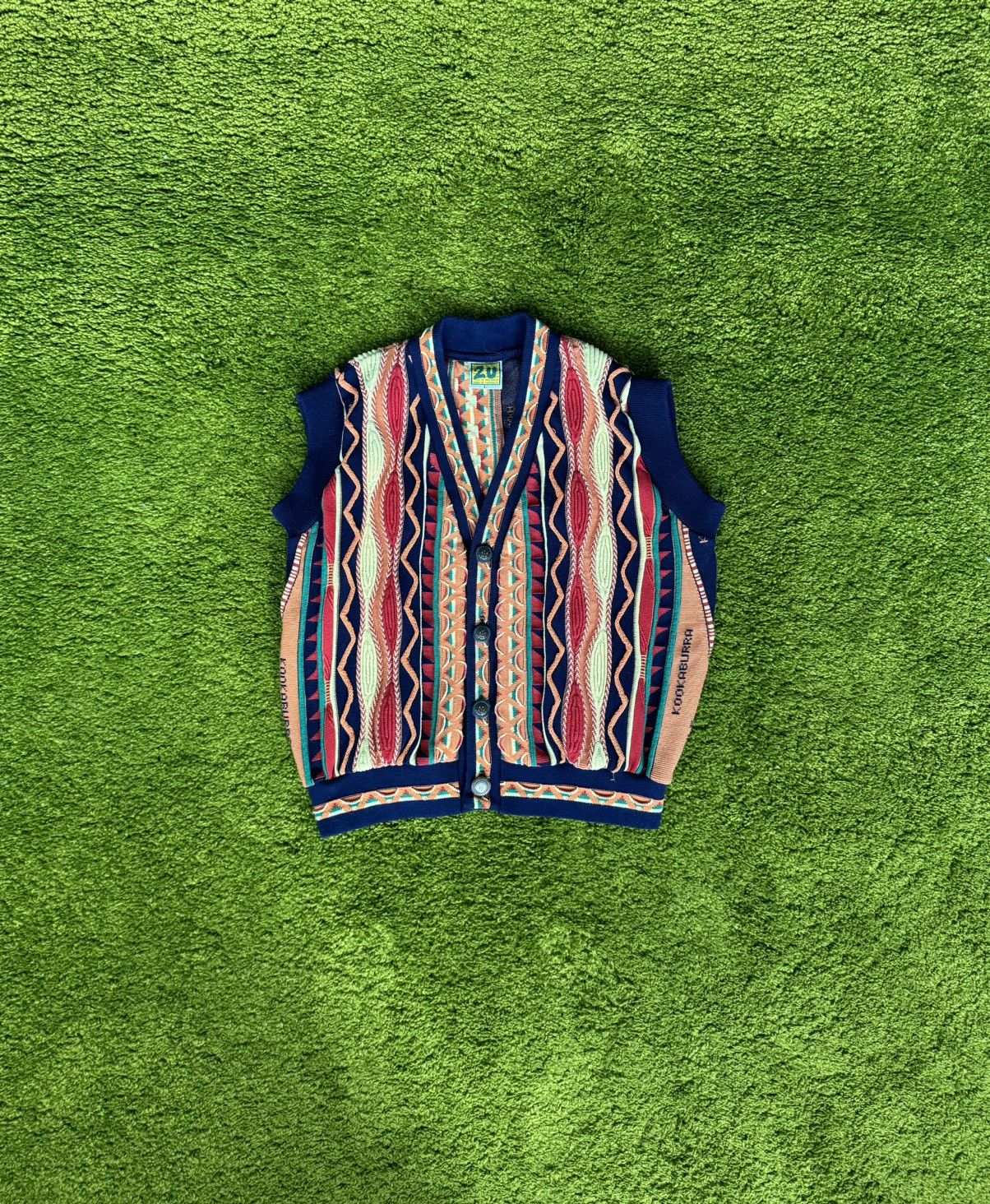 Coogi Coogi 2U coloured cable knit Y2K vintage sweater vest Size US L / EU 52-54 / 3 - 1 Thumbnail