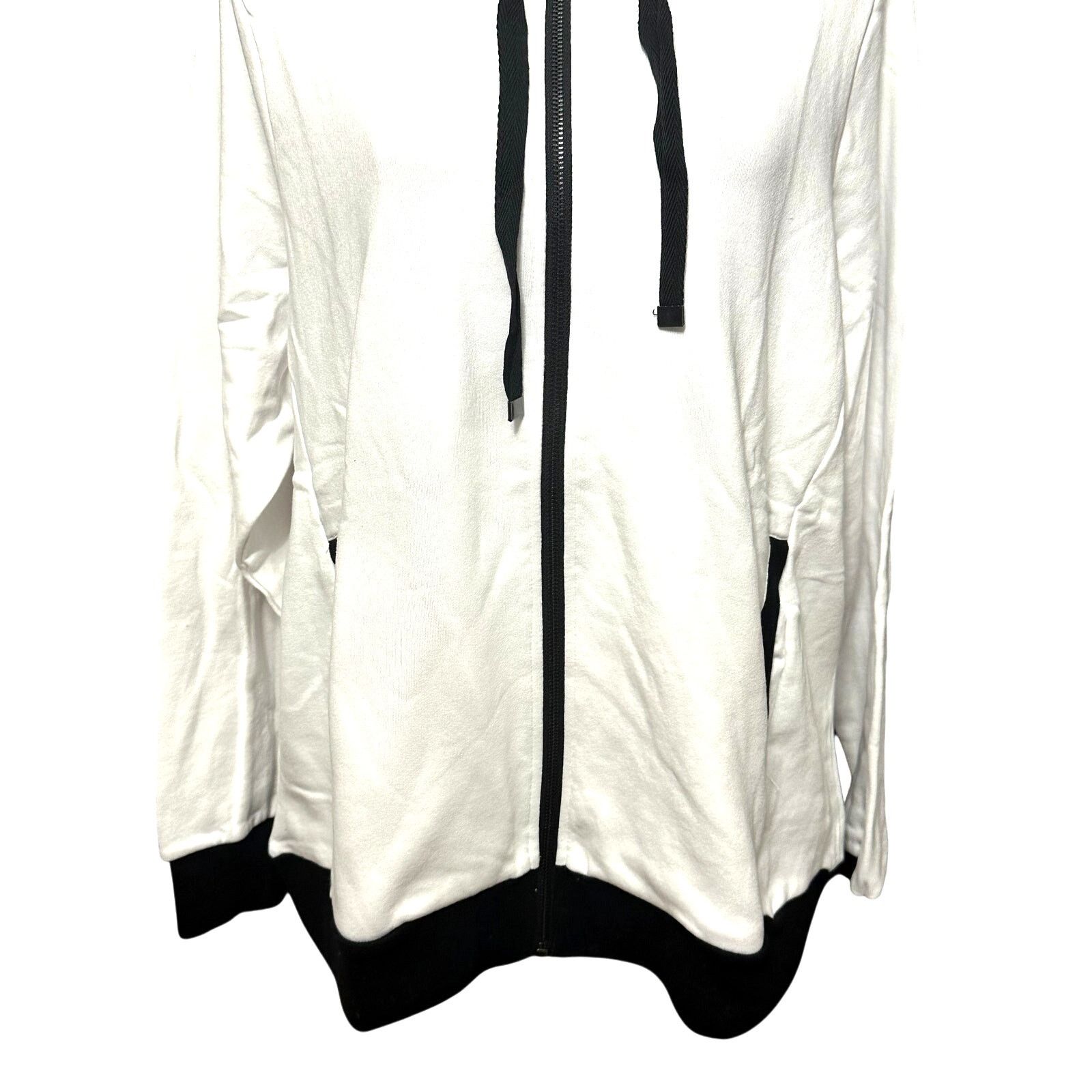 Other Societie Plus Hoodie Jacket Full Front Zip-Up White 18 NWOT Size XXL / US 16-18 / IT 52-54 - 5 Thumbnail