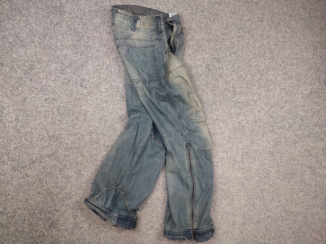 G-Star Rare Vintage G Star Raw Concept elwood Y2K Baggy Zip Jeans Size US 33 - 11 Thumbnail