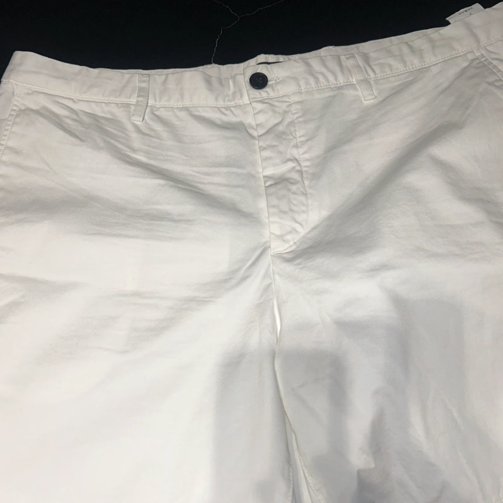 Theory Theory Mens Shorts 38 White Flat Front Summer Casual Mens 38 White Theory Beck PP Solid Cotton Blend Stretch Flat Front Zip Regular Summer Mens Size US 38 / EU 54 - 6 Thumbnail