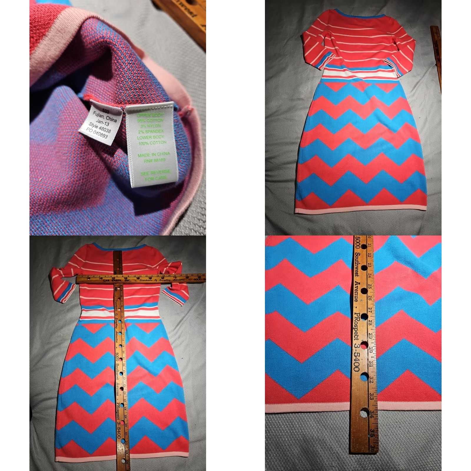 Lilly Pulitzer VINTAGE Lilly Pulitzer Dress Womens Size Small Lindsey Pink Blue Bodycon Stripe Sweater Size S / US 4 / IT 40 - 8 Thumbnail
