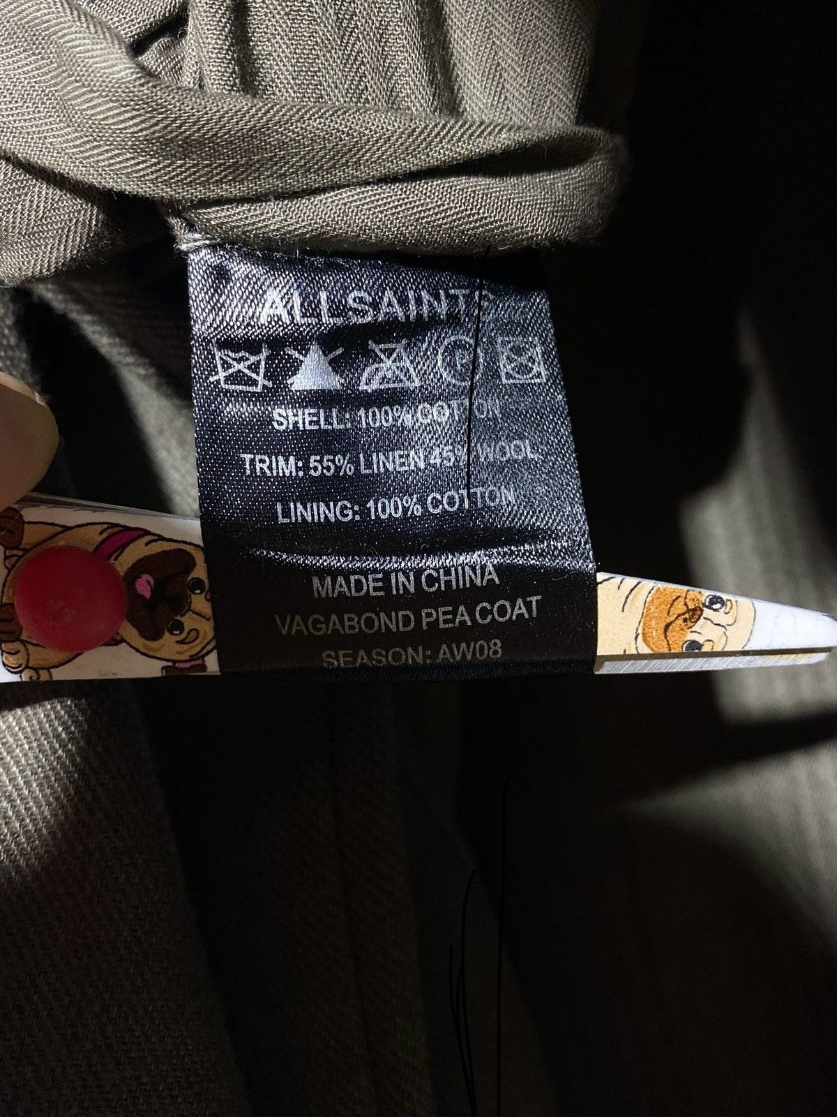 Allsaints All Saints Vagabond Double Breasted Pea Coat Khaki Jacket Size US S / EU 44-46 / 1 - 18 Thumbnail