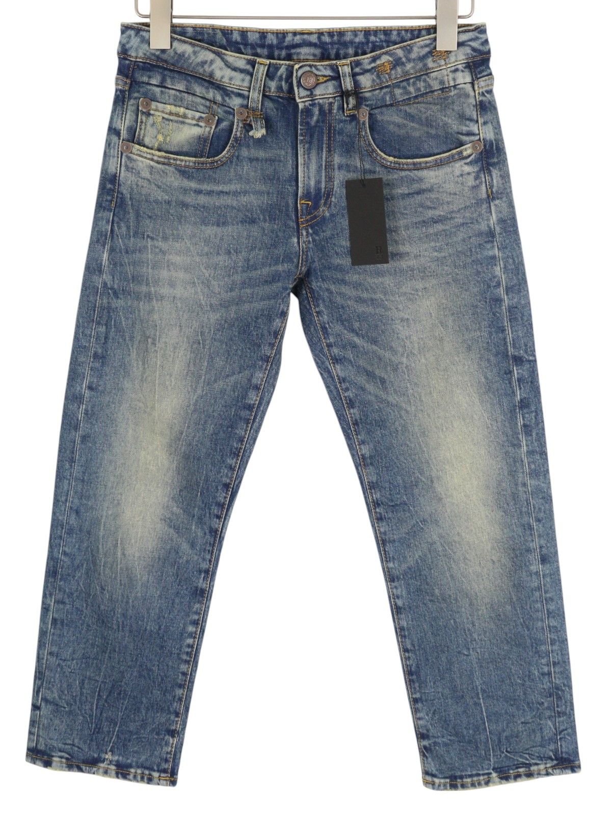 R13 BOY STRAIGHT 26 Ankle Cropped Washed Blue Kelly 84490 Size 26" / US 2 / IT 38 - 2 Thumbnail