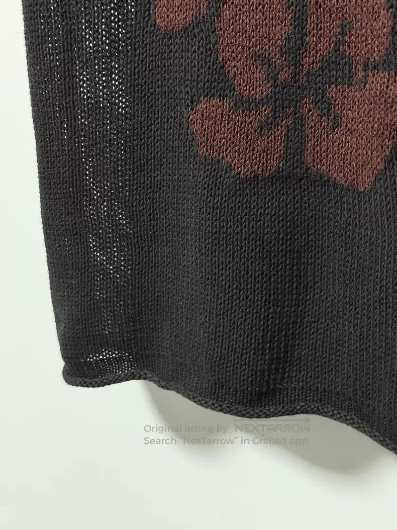 Yohji Yamamoto Yohji Yamamoto Floral short-sleeve knit sweater Size US L / EU 52-54 / 3 - 7 Thumbnail