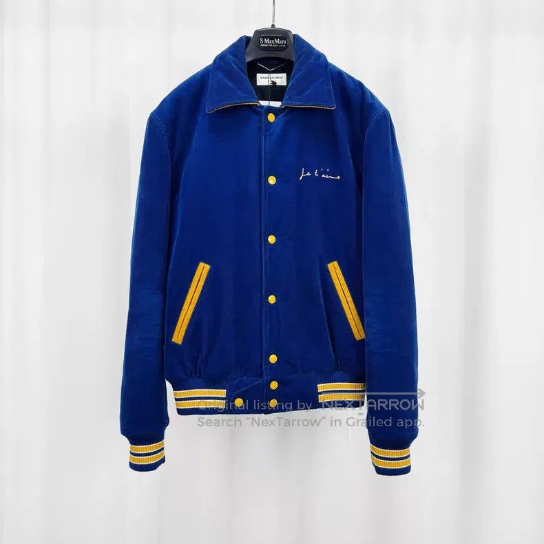 Saint Laurent Paris Saint Laurent Paris Embroidered Letter Corduroy Baseball J Size US S / EU 44-46 / 1 - 1 Thumbnail