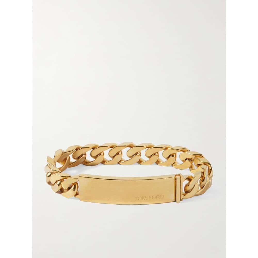 Tom Ford o1loc1c1025 JM006 Size: OS / Pleated Chain Bracelet in Gold Size ONE SIZE - 1 Thumbnail