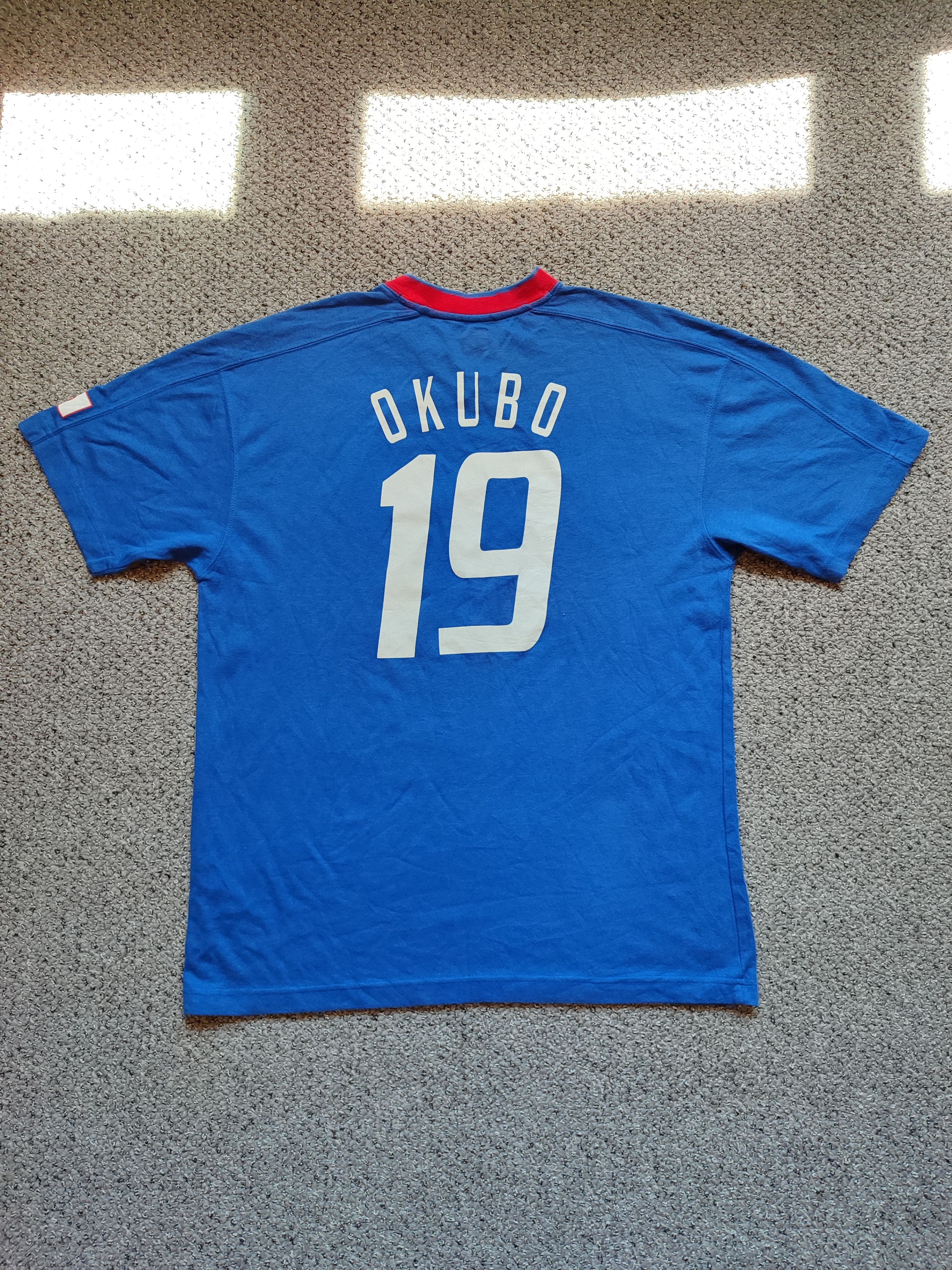 image of Fifa World Cup x Soccer Jersey 1996 Okubo Japan Football in Blue, Men's (Size Large)