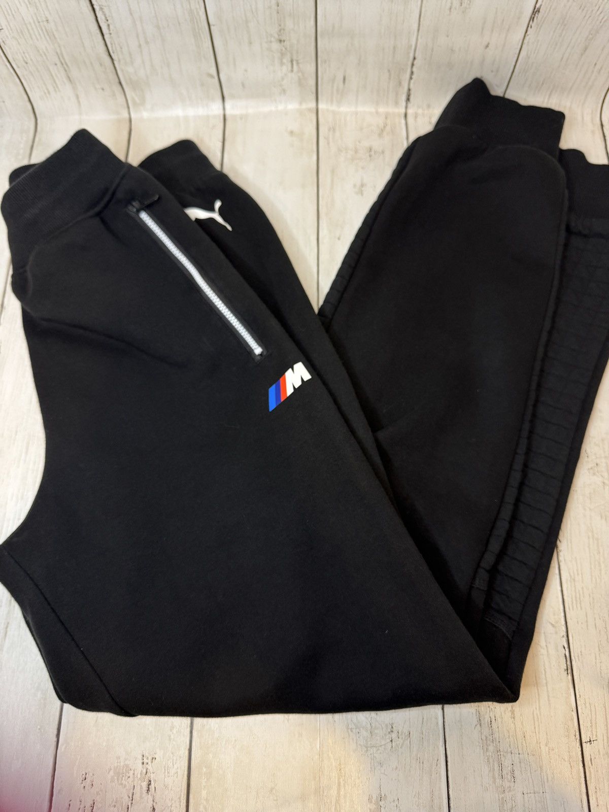 Puma BMW Motorsport Black Puma Men’s Joggers Small 26x30 Size US 26 / EU 42 - 1 Thumbnail