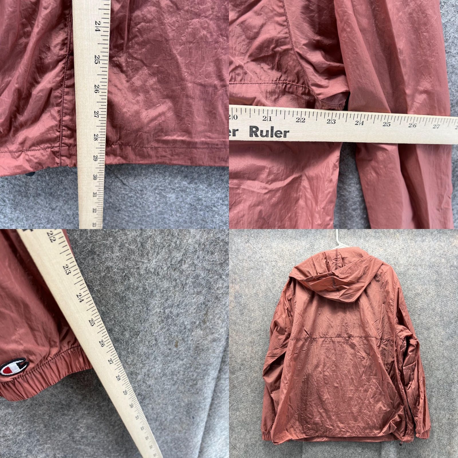 Champion VINTAGE Champion Jacket Anorak Hooded Windbreaker Sweatshirt 1/4 Zip Brown Large Men Size US L / EU 52-54 / 3 - 8 Thumbnail