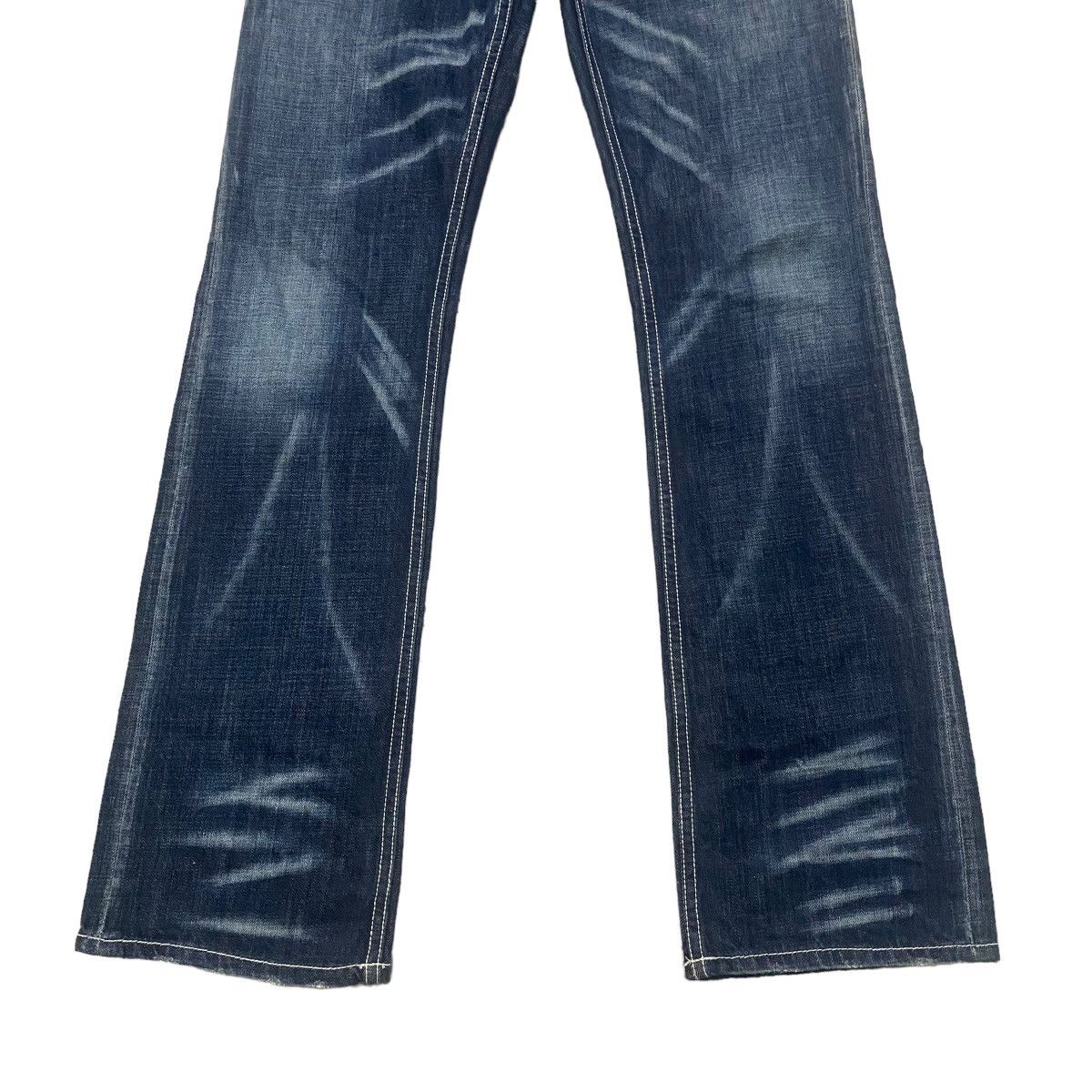 Japanese Brand ARMY OF NO Whisker Denim Flare Jeans Size US 30 / EU 46 - 6 Thumbnail