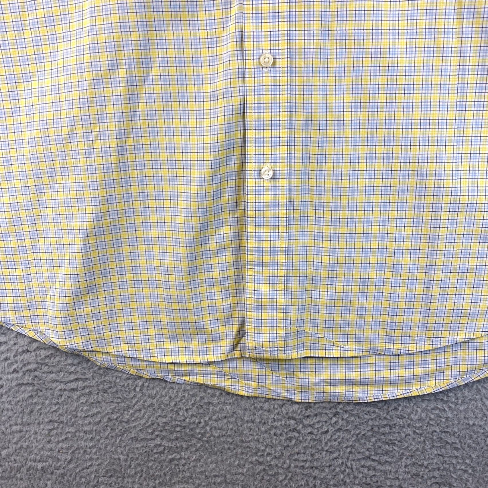 Tommy Hilfiger Tommy Hilfiger Dress Shirt Yellow Short Sleeve XL 46-38 Plaid Pocket Classic Fit Mens Size US XL / EU 56 / 4 - 3 Thumbnail