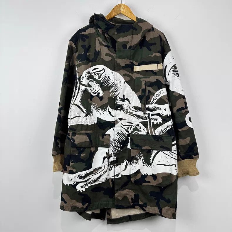 Valentino Valentino Camouflage leopard head trench coat Size US M / EU 48-50 / 2 - 1 Thumbnail