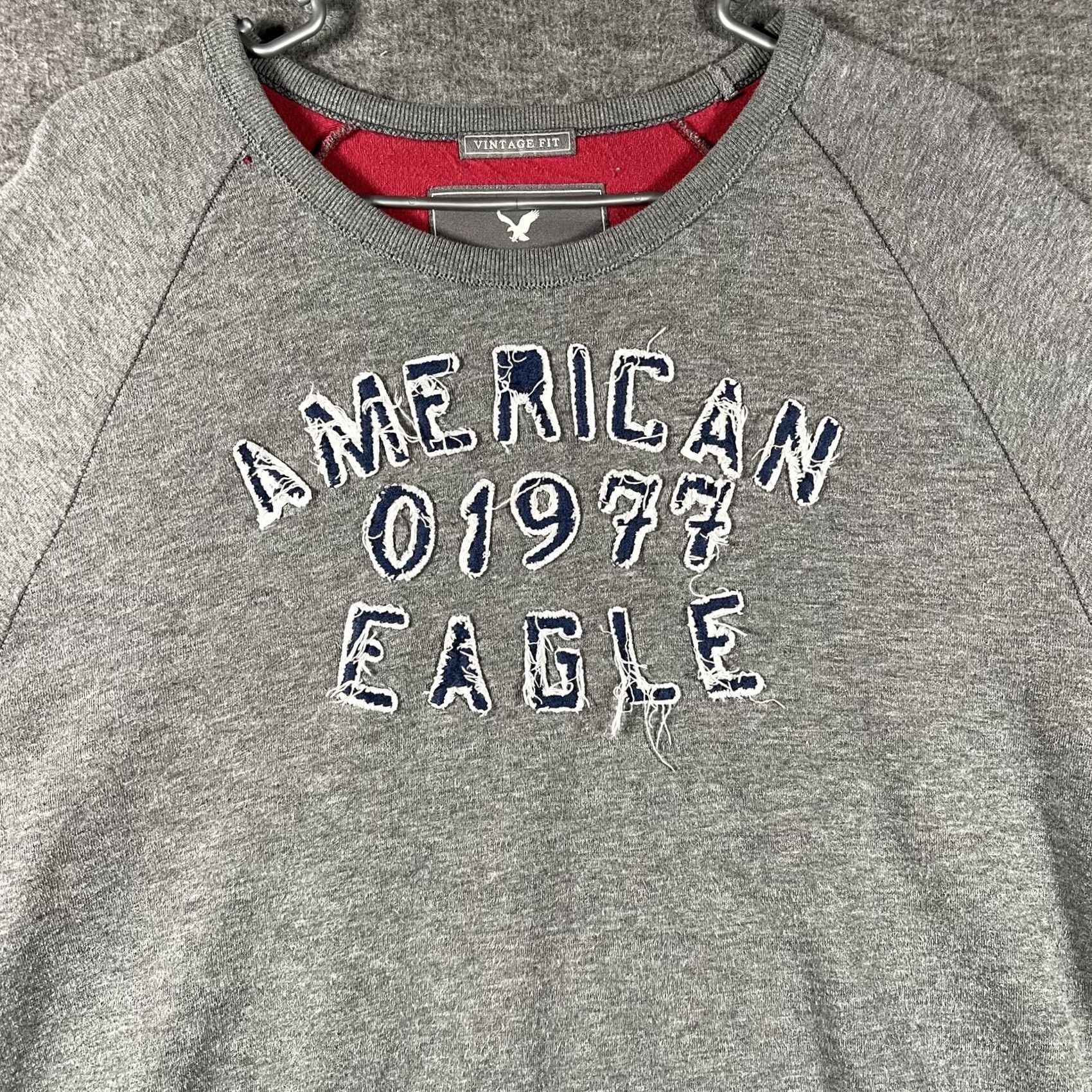 American Eagle Outfitters VINTAGE American Eagle Shirt Sweatshirt Raglan Crewneck Graphic Print Mens Large Gray Size US L / EU 52-54 / 3 - 2 Thumbnail