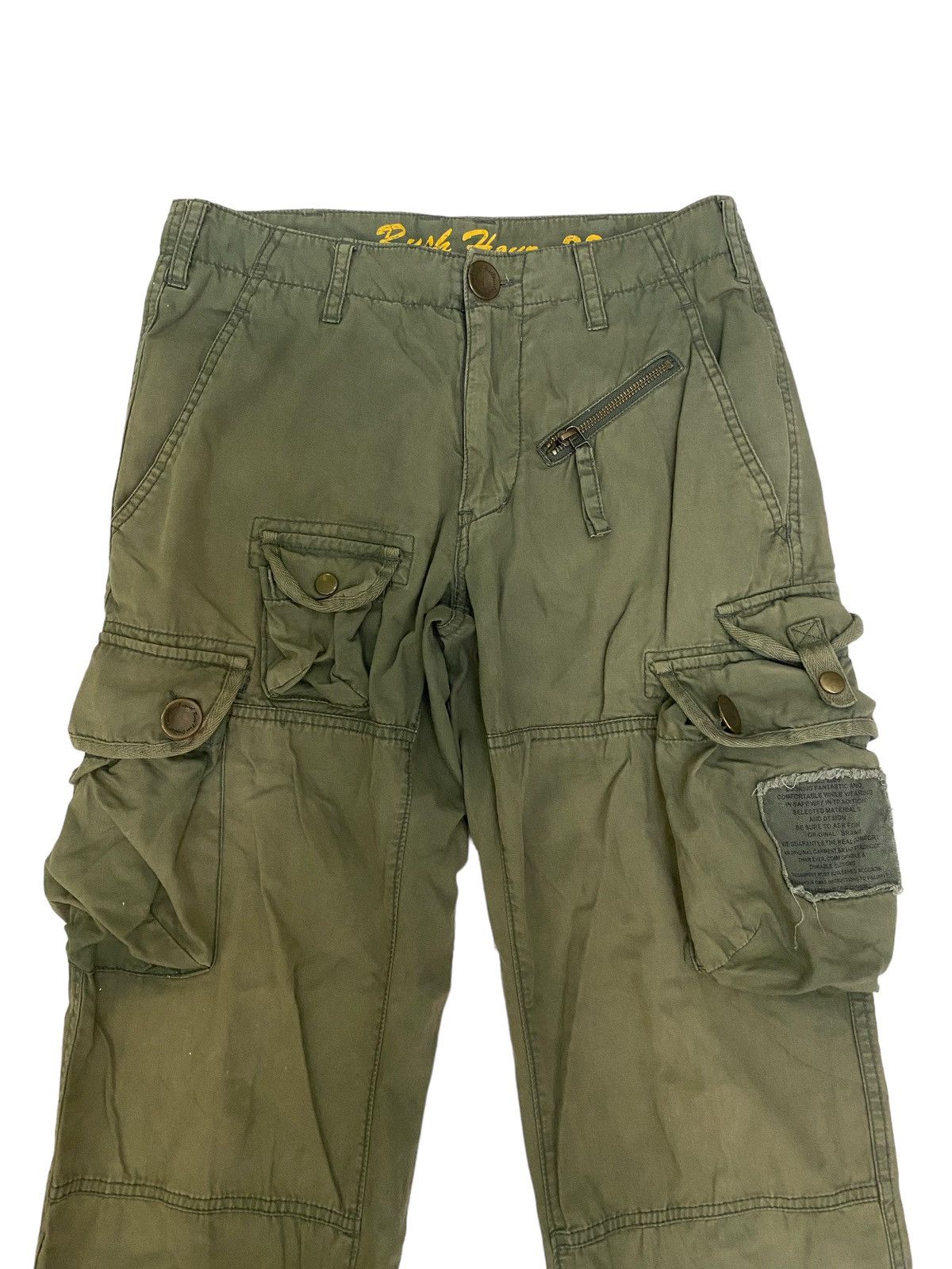 Japanese Brand Real Crush Faded Distressed Cargo Pants Size US 30 / EU 46 - 2 Thumbnail