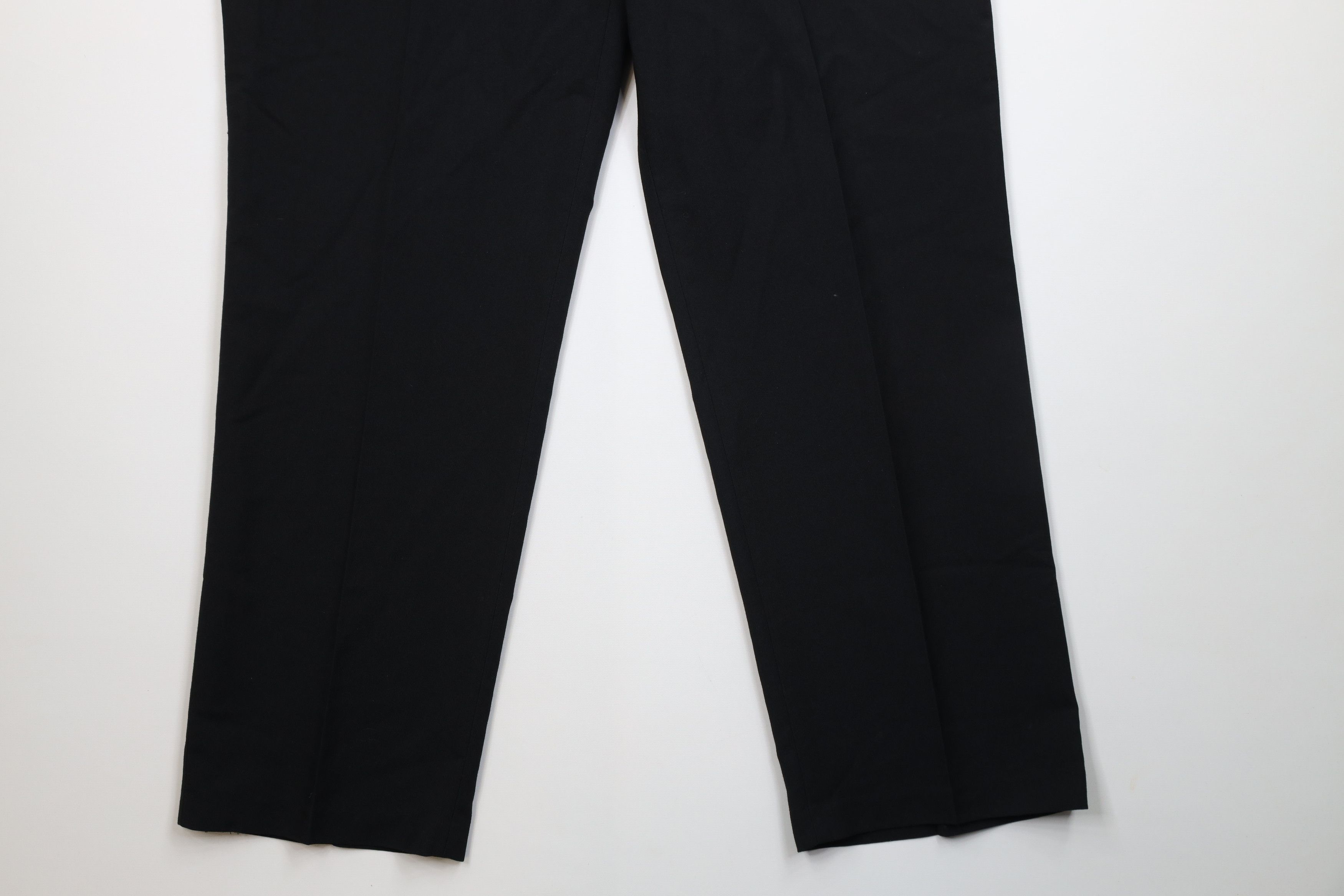 Vintage Vintage 90s Streetwear Flared Wide Leg Chino Pants Black Size US 42 / EU 58 - 4 Thumbnail