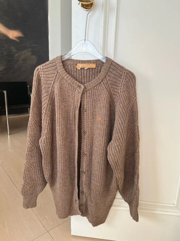 Dior Dior Khaki Women's Cardigan Sweater 0089 Size M / US 6-8 / IT 42-44 - 1 Thumbnail