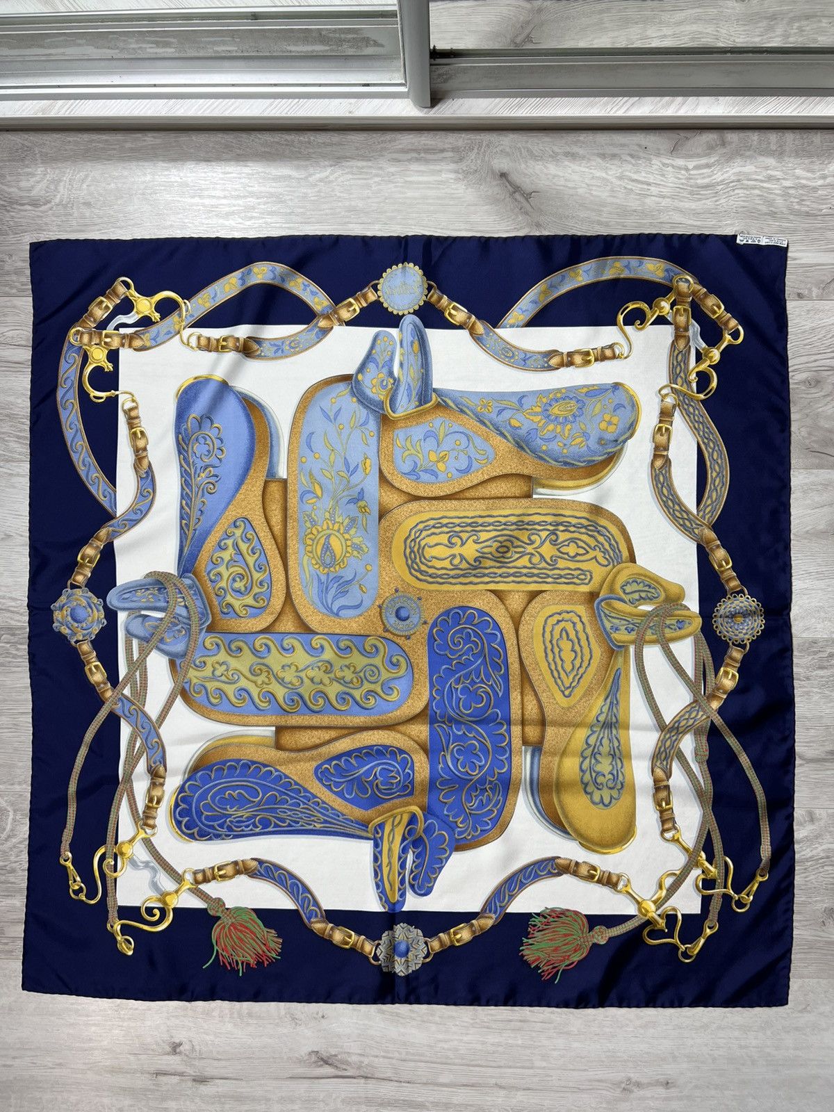 Hermes Vintage Hermes Kare90 Festival By Henri D'origny Silk Scarf Size ONE SIZE - 15 Thumbnail