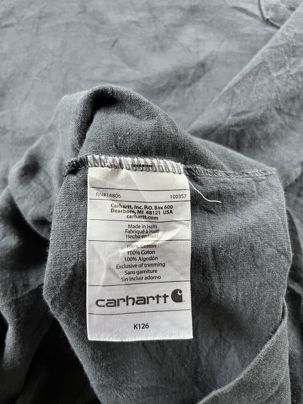 Carhartt × Vintage ⚡️STEALS⚡️Carhartt Single Pocket Logo Long Sleeve Tee Size US L / EU 52-54 / 3 - 7 Thumbnail
