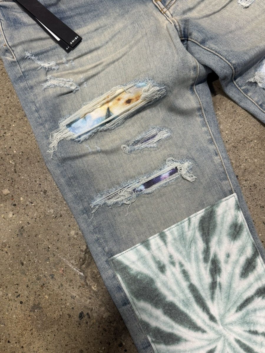 Amiri Amiri Tie Dye Art Patch Jeans Indigo NEW 1500$ Size US 31 - 2 Thumbnail