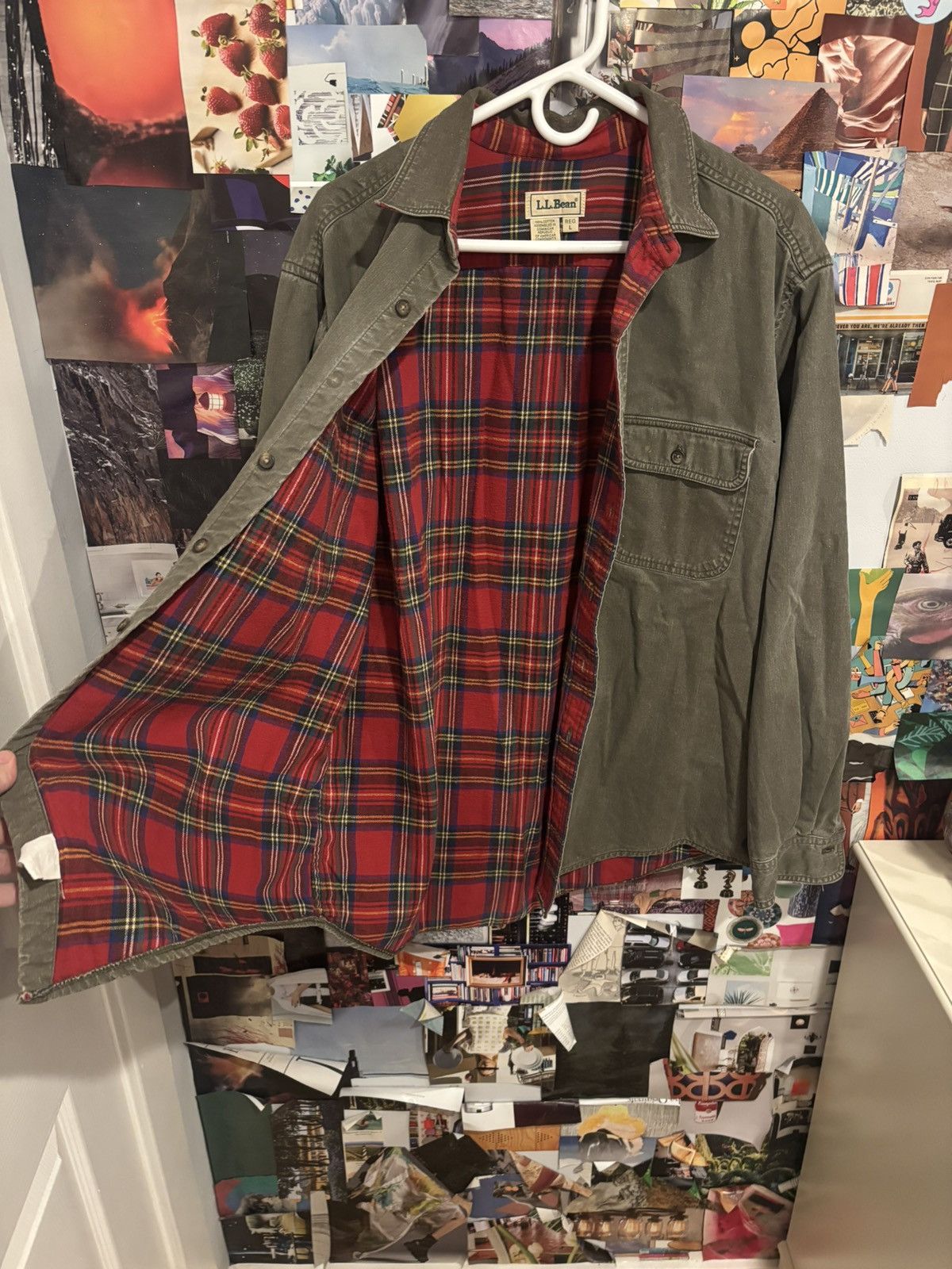 L.L. Bean 1980s L.L. Bean Green Chore Jacket Blanket Lined Size L Size US L / EU 52-54 / 3 - 3 Thumbnail