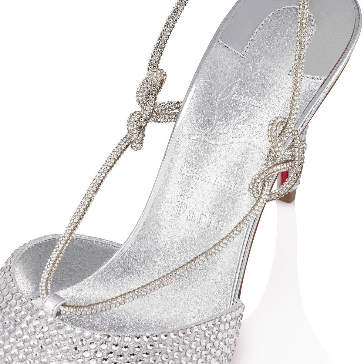 Christian Louboutin o1s1wg110225 Heels in Silver Size US 8 / IT 38 - 3 Thumbnail