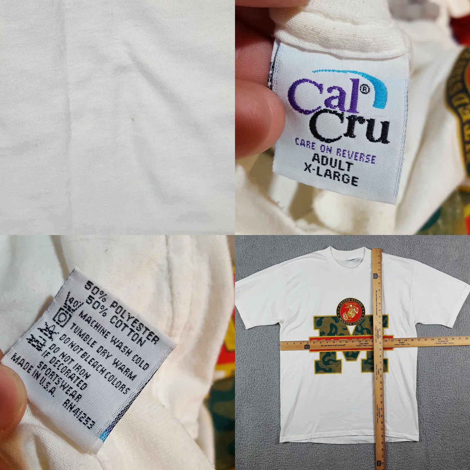 Vintage Vintage US Marines T-Shirt XL Camouflage Military Camo 90s 00s Army Outdoor Retro Size US XL / EU 56 / 4 - 8 Thumbnail