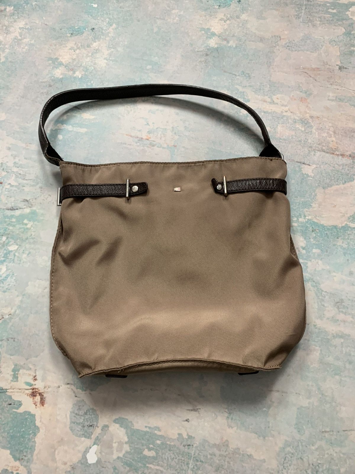 Tommy Hilfiger Handle Bag Y2K Mini Logo in Brown, Women's