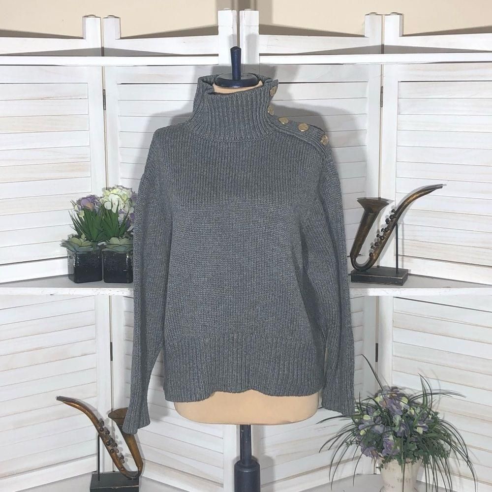 Zara grey turtleneck sweater hotsell