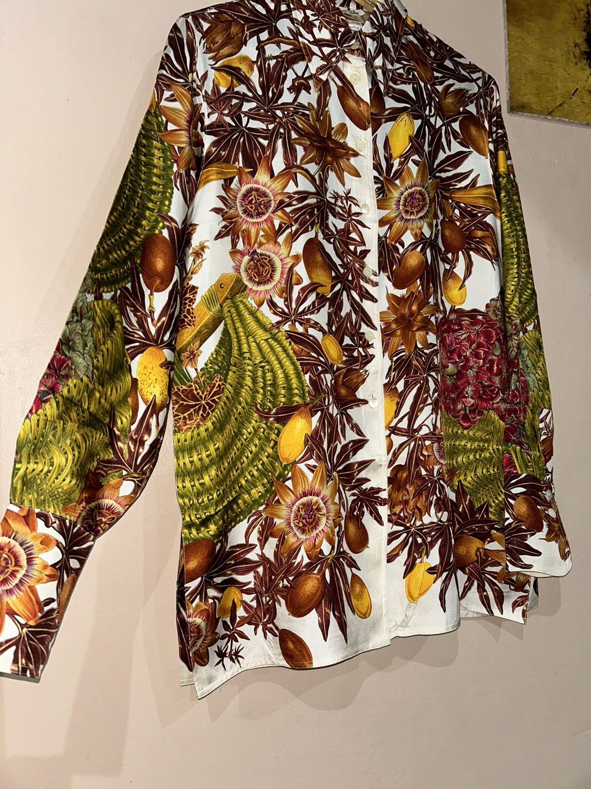 Hermes Hermes "Passiflores" Silk Blouse Size S / US 4 / IT 40 - 4 Thumbnail
