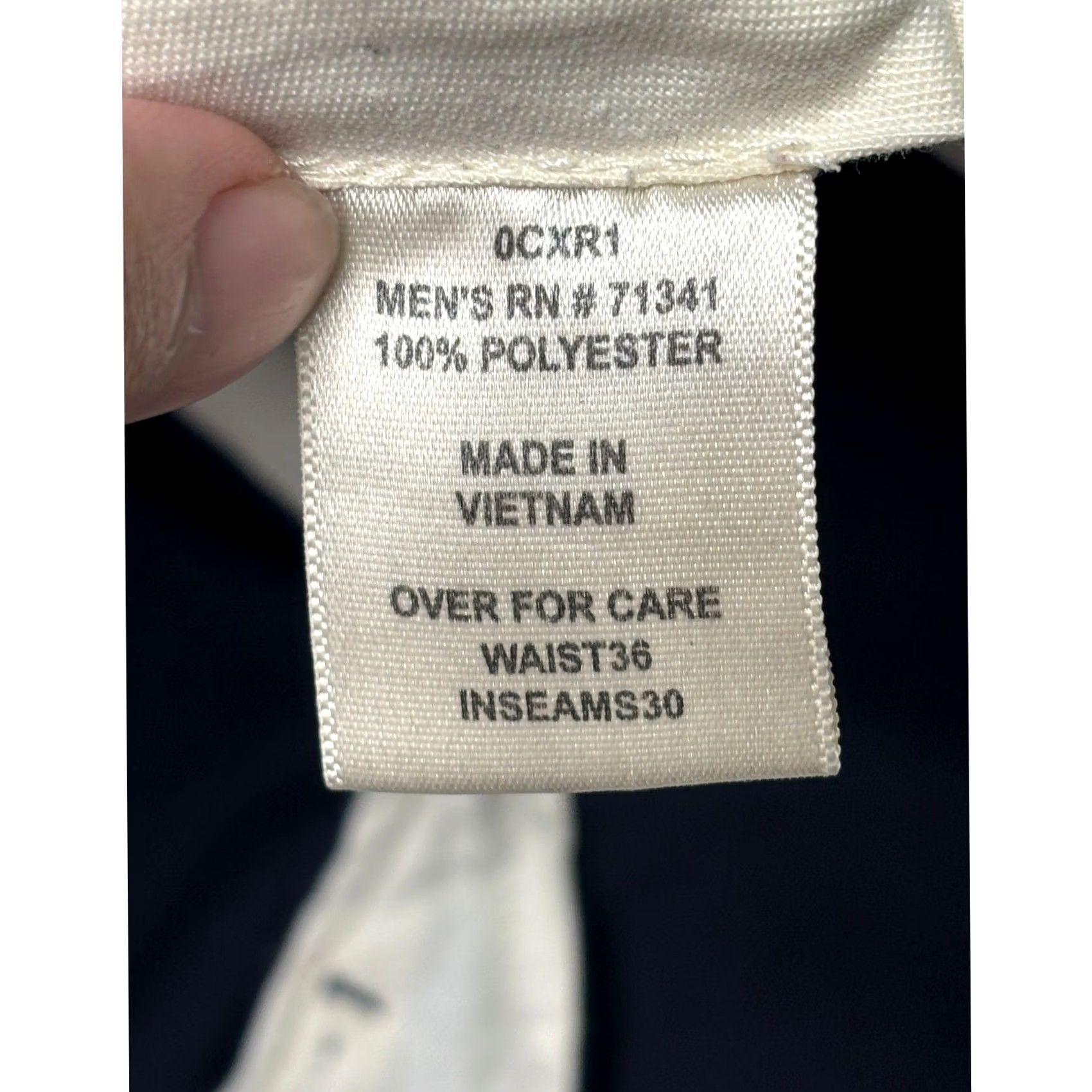 Vintage LL Bean Mens Navy Blue Pleated Pants Polyester Classic Fit Size 36X29 Size US 36 / EU 52 - 6 Thumbnail
