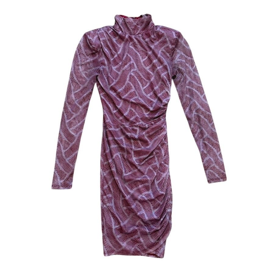 Cinq a Sept Cinq à Sept Marlene Long Sleeve Mini Dress Purple, Size US 0 Size XS / US 0-2 / IT 36-38 - 4 Thumbnail