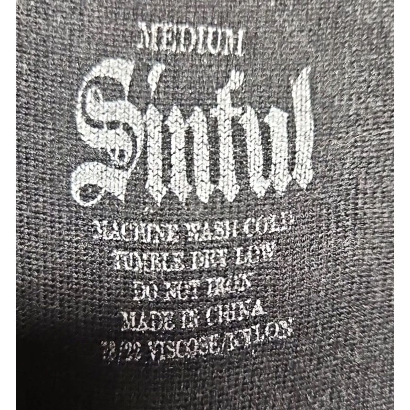 Vintage Sinful Hoodie Women’s Gray Burn Wash Rhinestone Medium Heart Dagger Graphic Size M / US 6-8 / IT 42-44 - 4 Thumbnail