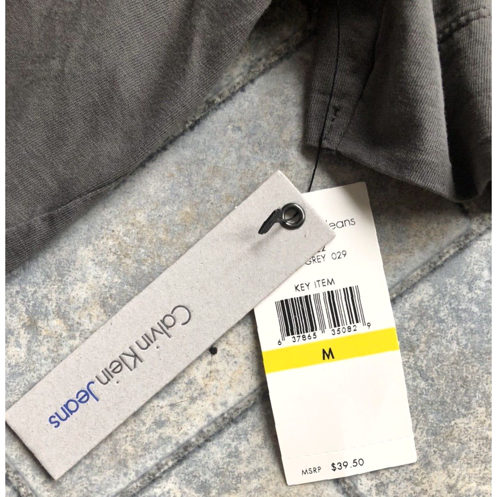 Vintage Calvin Klein Jeans T-Shirt Womens M Storm Grey 100% Cotton Side Slit Short Sleeve NWT Size M / US 6-8 / IT 42-44 - 6 Thumbnail