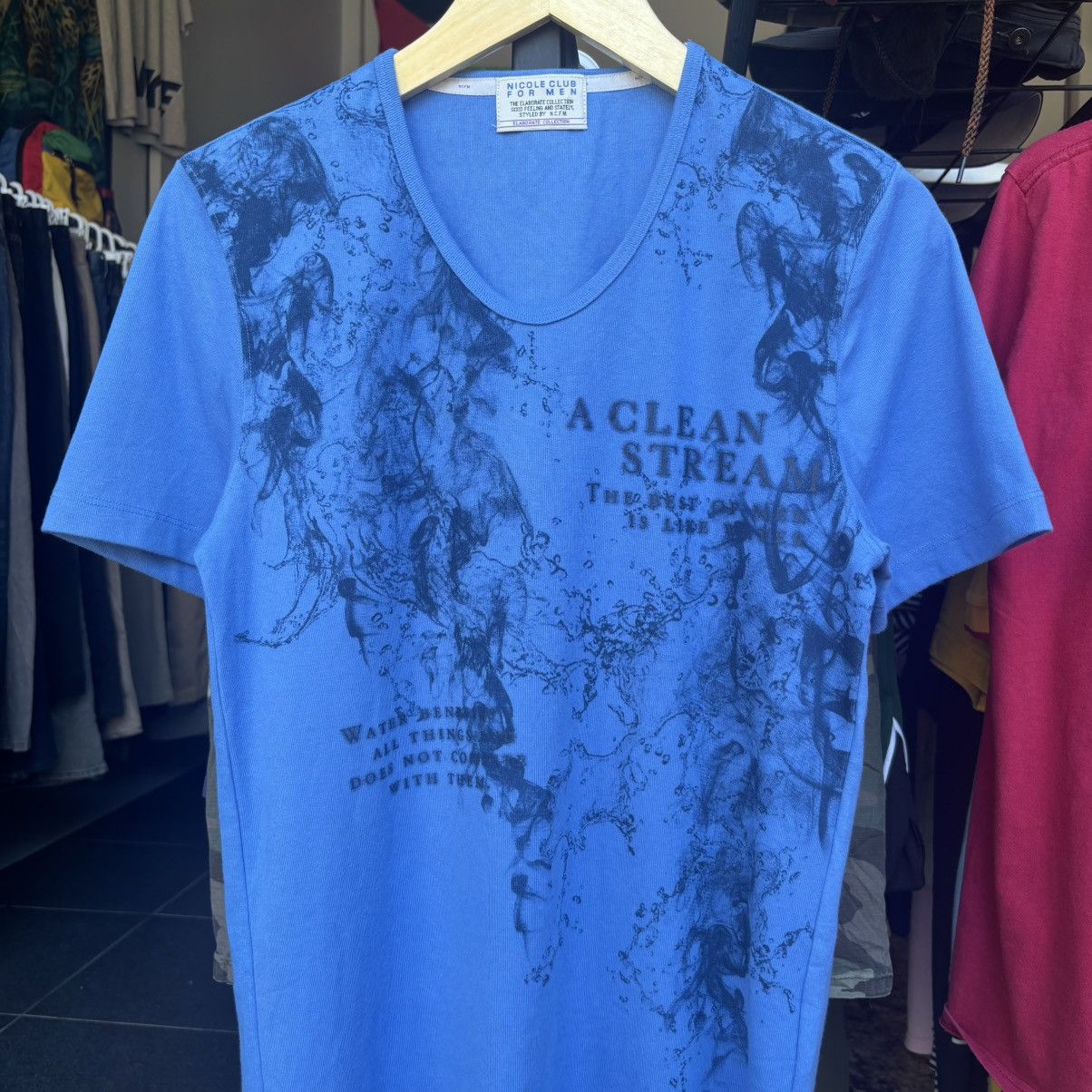 Nicole Club Y2K Nicole Club For Men Quotes Poem Style Blue Tee Size US M / EU 48-50 / 2 - 6 Thumbnail