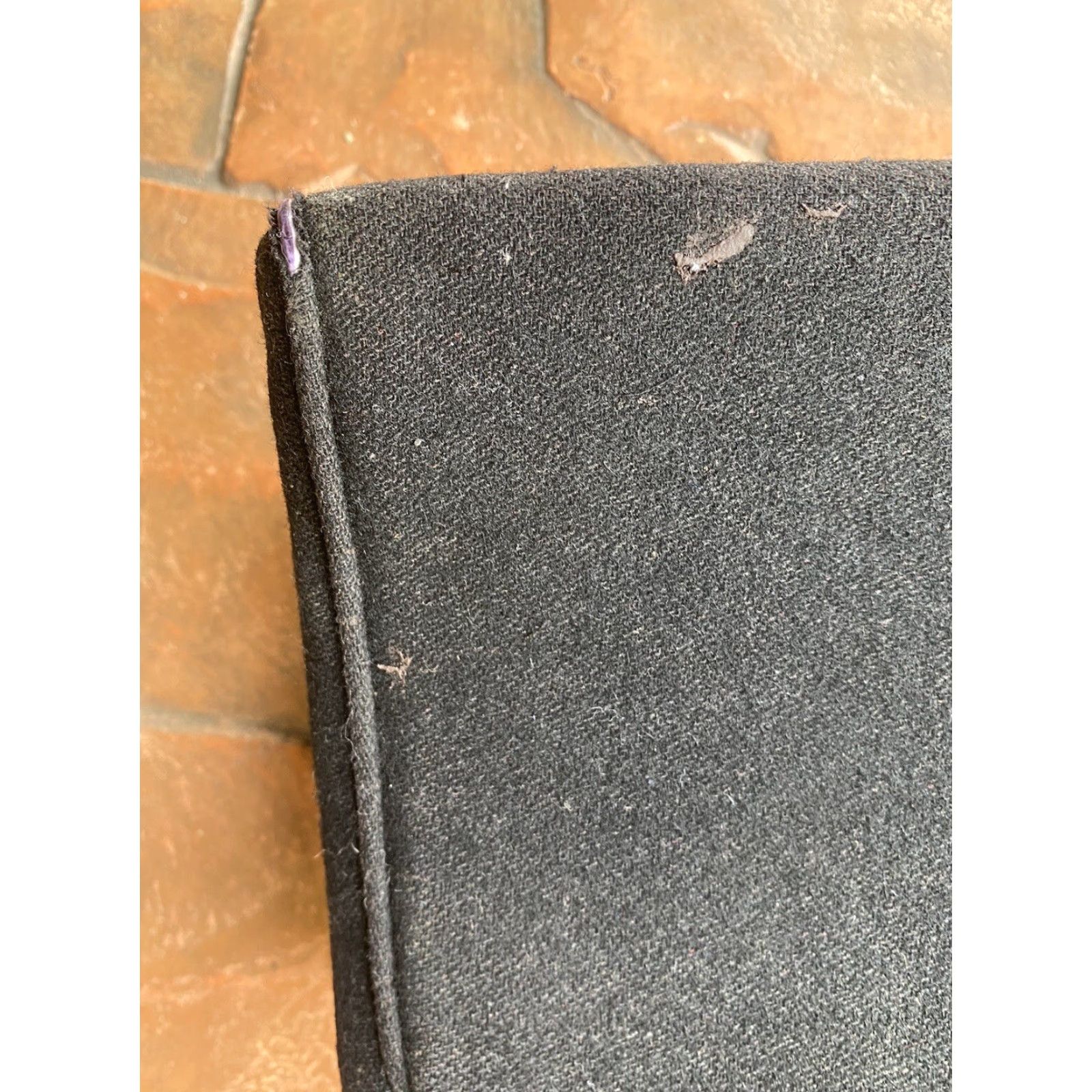 FELT VINTAGE My Flat in London Queen Bee Black Wool Felt Handbag Shoulder Bag Womens Queens Bee Crown Rhinestones Black Canvas Felt 9.5" x 13" Medium Size ONE SIZE - 5 Thumbnail