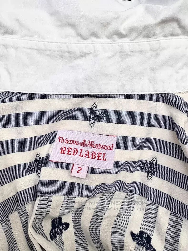 Vivienne Westwood Vivienne Westwood Blue Striped Embroidered Saturn Shirt Size M / US 6-8 / IT 42-44 - 7 Thumbnail