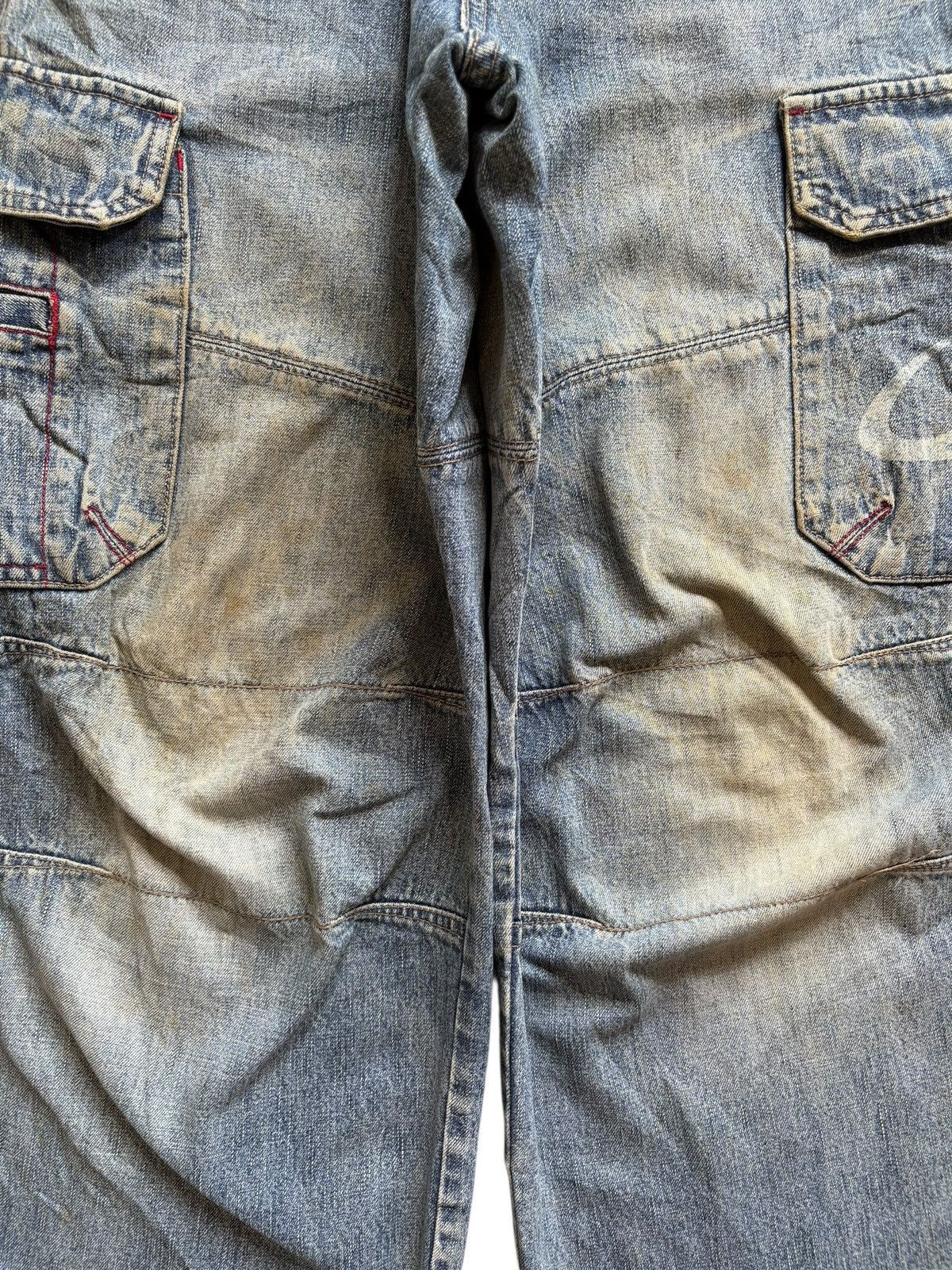 Japanese Brand Vintage Piko Cargo Mud Wash Baggy Wideleg Jeans Size US 30 / EU 46 - 5 Thumbnail