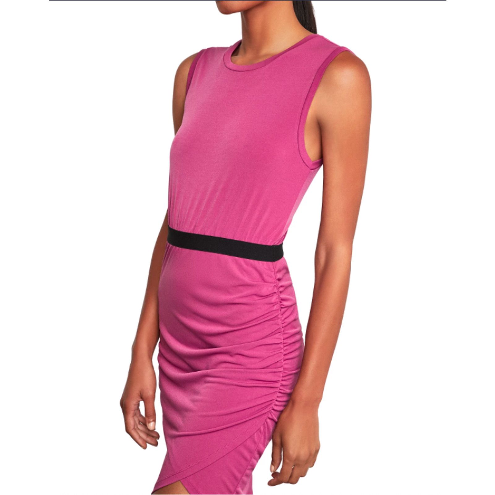 Bcbgmaxazria BCBGMaxAzria Side Ruched Asymmetric Tank Dress Purple Medium Size M / US 6-8 / IT 42-44 - 10 Thumbnail