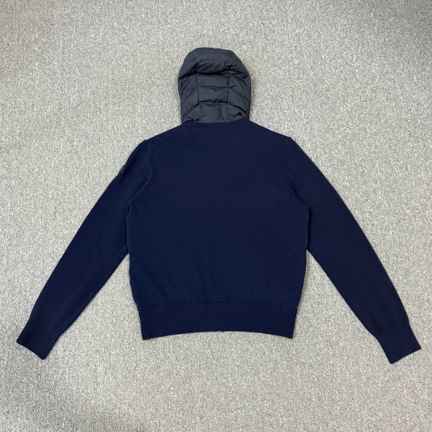 Moncler Moncler navy blue hooded knit down jacket new with tags M Size M / US 6-8 / IT 42-44 - 2 Thumbnail