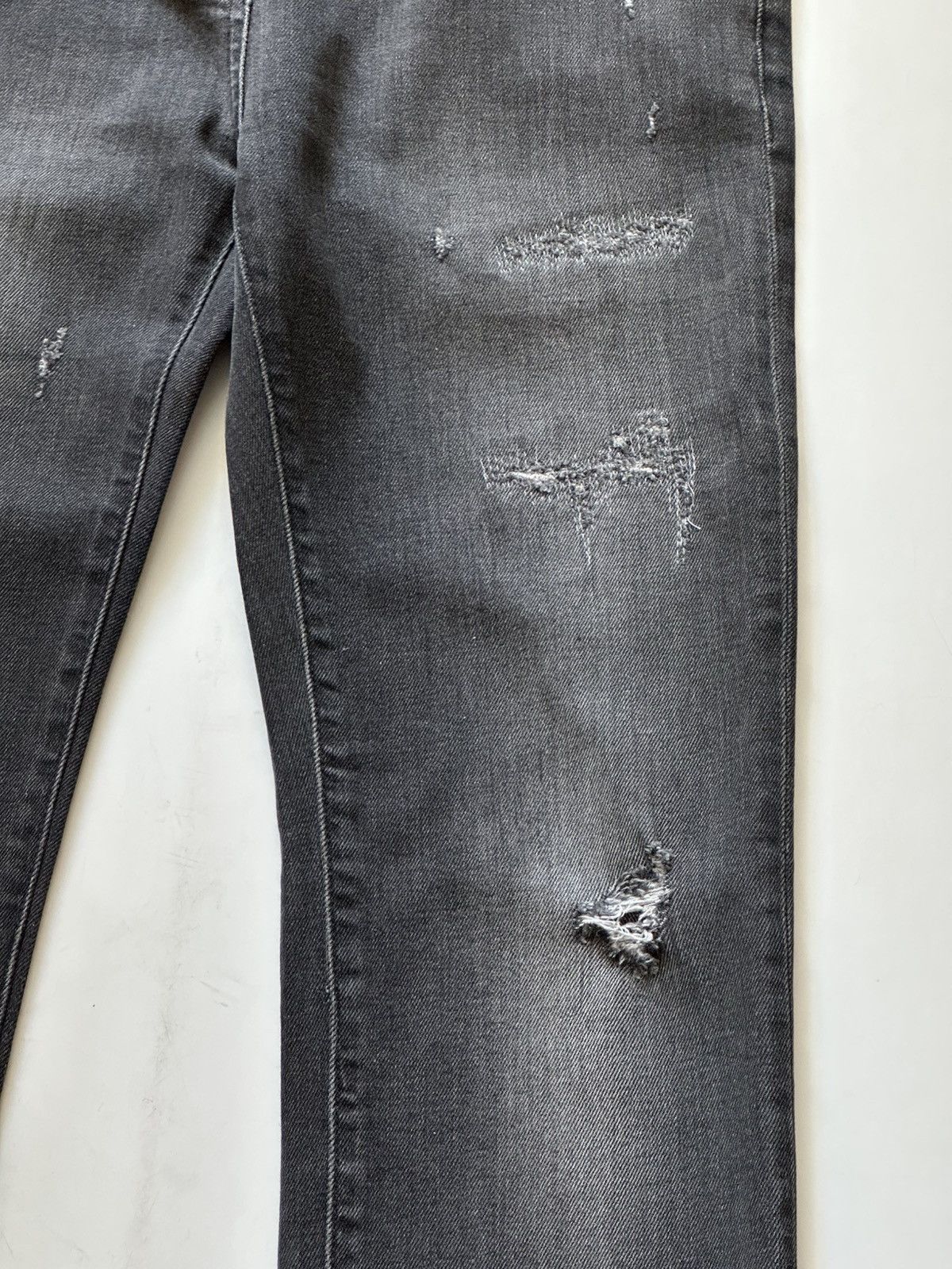 Balmain BALMAIN Decarnin SS2011 Distressed Skinny Gray Denim Jeans Size US 29 - 10 Thumbnail