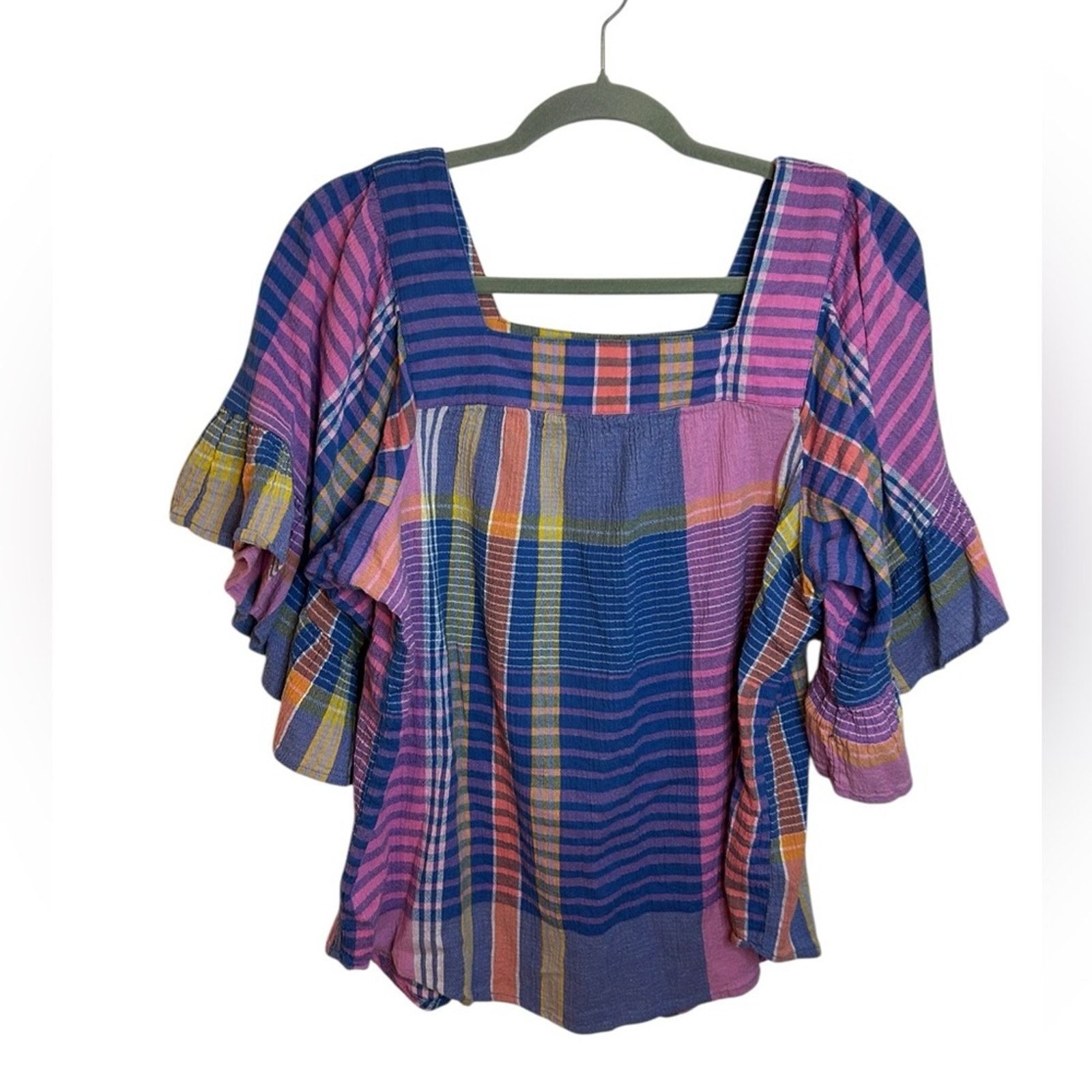 Other Beachlunchlounge Naomi Square Neck Patchwork Babydoll Blouse Size M / US 6-8 / IT 42-44 - 1 Thumbnail
