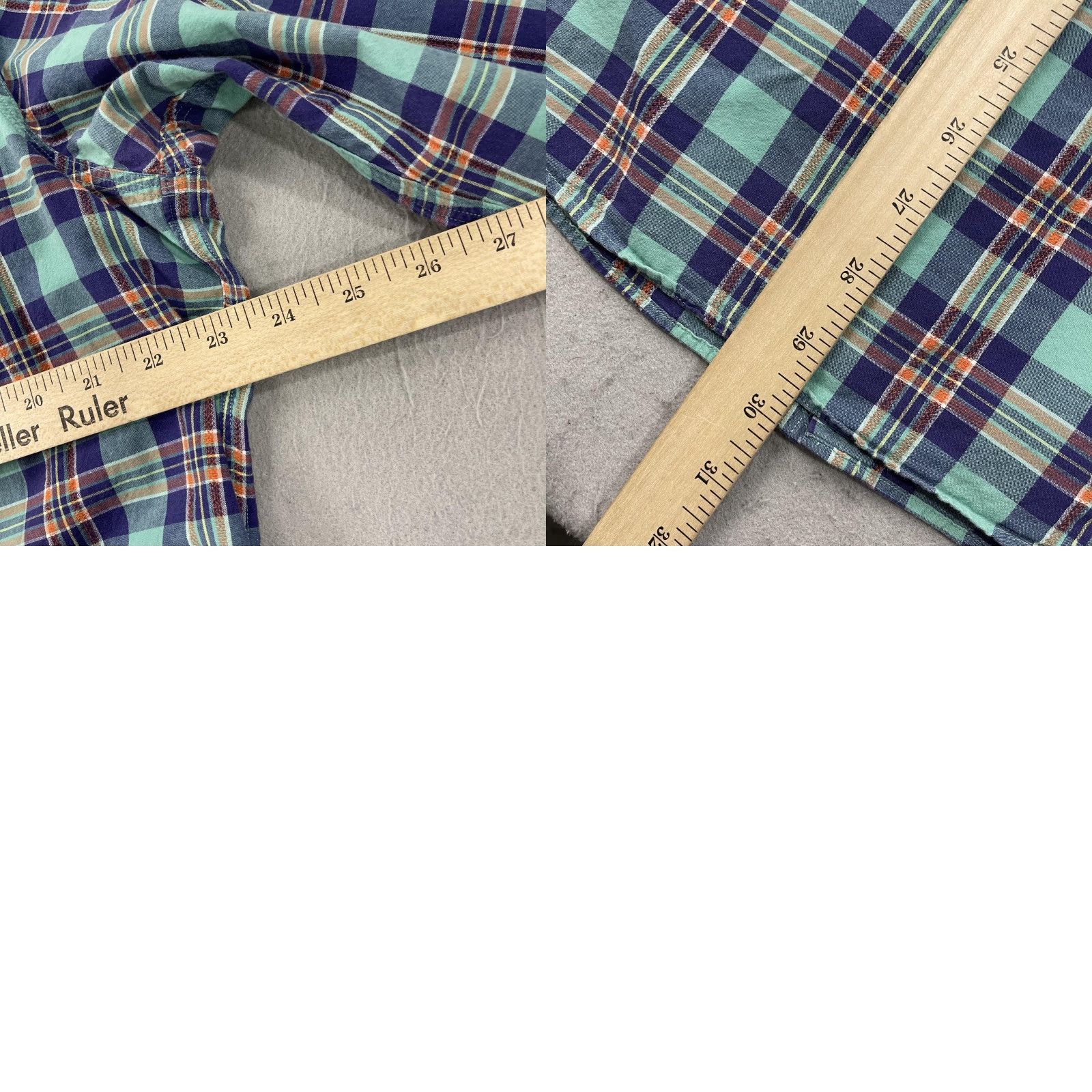 Polo Ralph Lauren Polo Ralph Lauren Shirt Mens XL Green Blue Plaid Cotton Casual Button-Up Short Sleeve Not Short Sleeve Size US XL / EU 56 / 4 - 8 Thumbnail