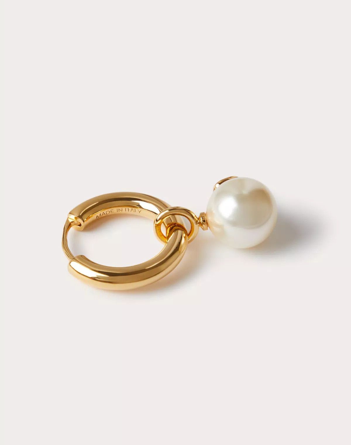 Valentino oc11z0725 Size:OS/ Earring With Swarovski® Pearl in Golden Size ONE SIZE - 3 Thumbnail