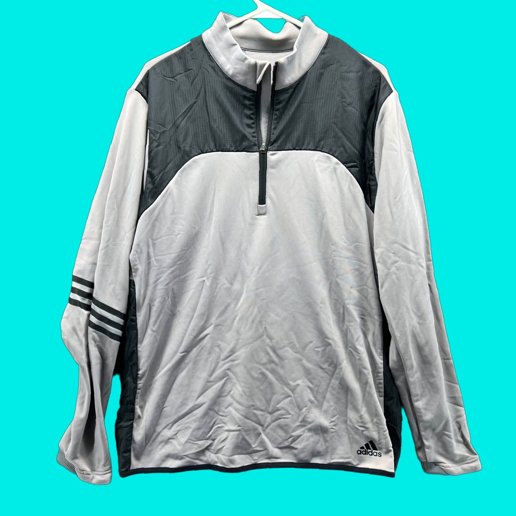Adidas Adidas Sweater Men L Gray Climaheat Sweatshirt Quarter Zip Frostguard Fleece Size US L / EU 52-54 / 3 - 1 Thumbnail