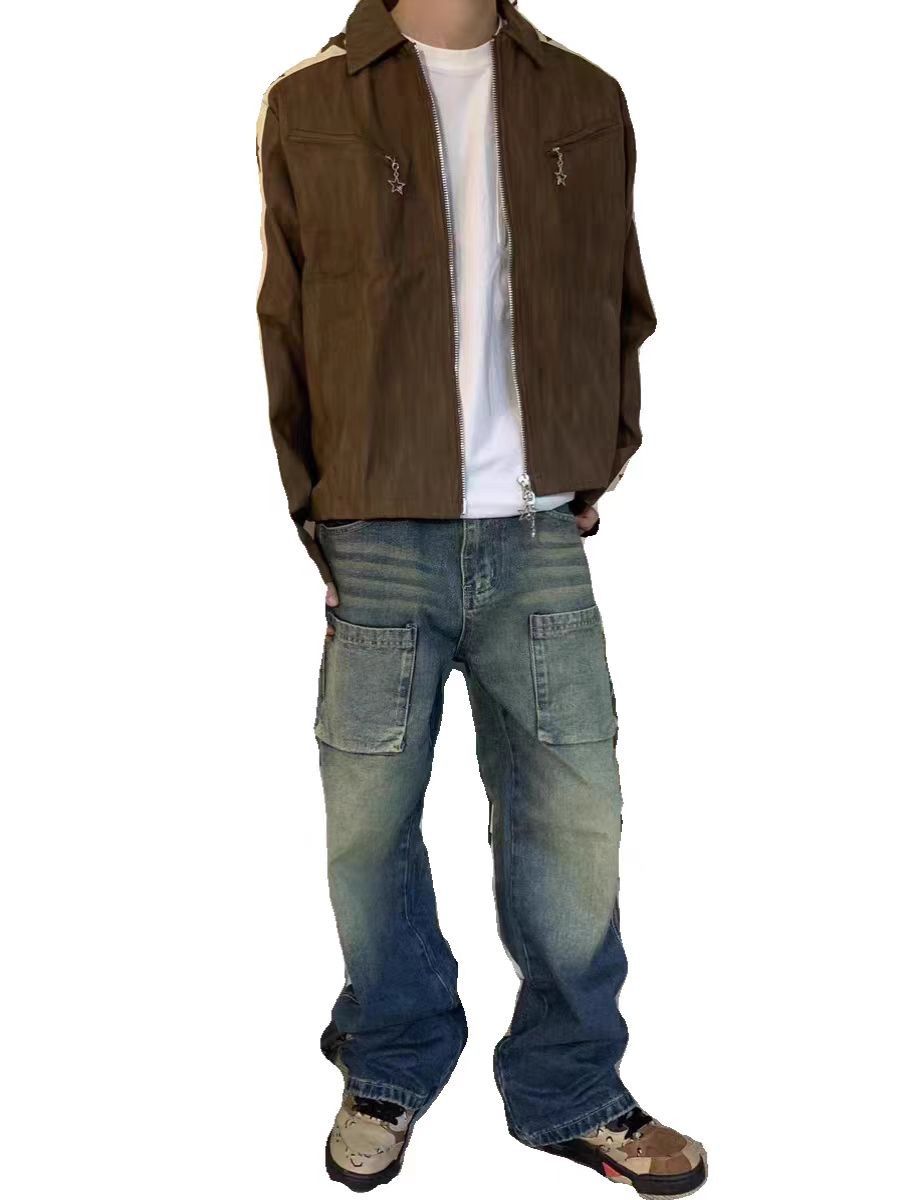 Japanese Brand × Jean Vintage yellowish workwear baggy high street jeans Size US 34 / EU 50 - 4 Thumbnail