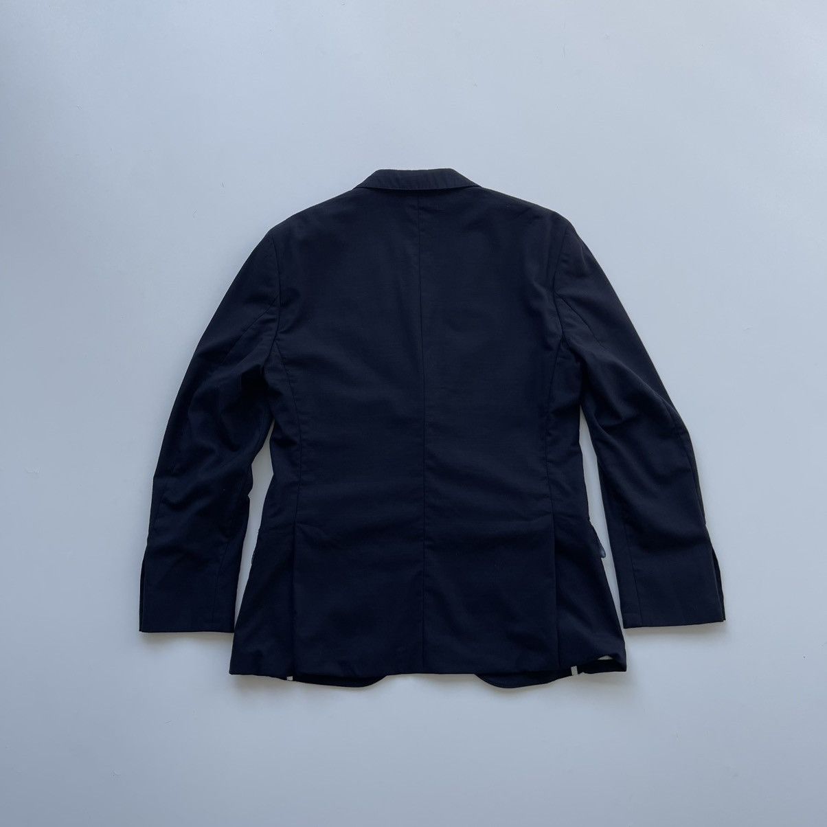 Hackett Hackett London Wool Blend Hopsack Two-Button Blazer Navy Size 48R - 4 Thumbnail